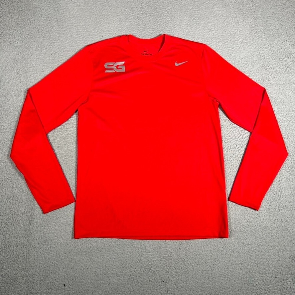 Nike Shirt Mens‎ Medium Red SG Elite Soccer Tee Yoo Casual Preppy Long Sleeve
